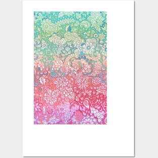 Soft Pastel Rainbow Doodle Posters and Art